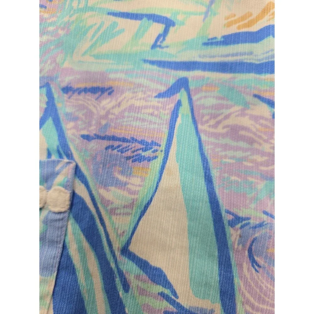 Lilly Pulitzer Girls Classic Shift Dress Girls 8 Aboat Time Purple Sail Boats